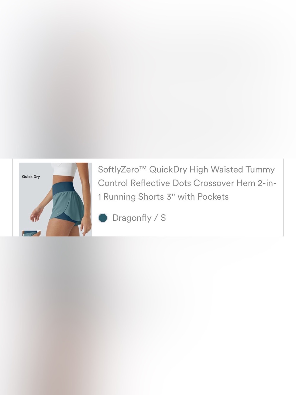 HALARA Dragonfly High-Waisted Running Shorts in Teal